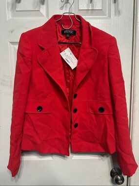 Kasper Women's Bright Red Single-Breasted Blazer
